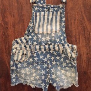 4th of July jean overalls